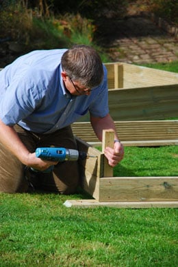 Mark building raised bed