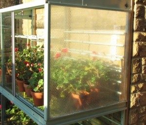 mini greenhouse with insulated end