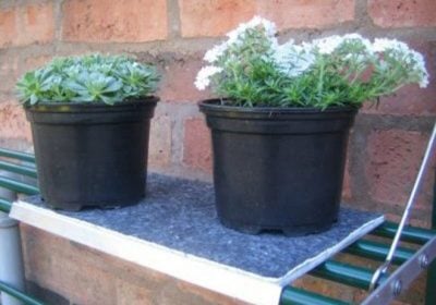 greenhouse shelf cover for narrow shelves