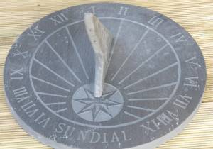 grey slate sundial