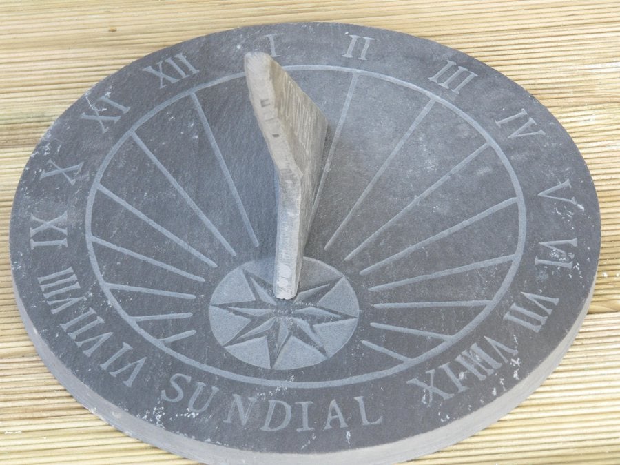grey slate sundial