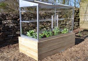 4ft small greenhouse on raised bed