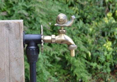 brass colour Snail ornamental garden tap