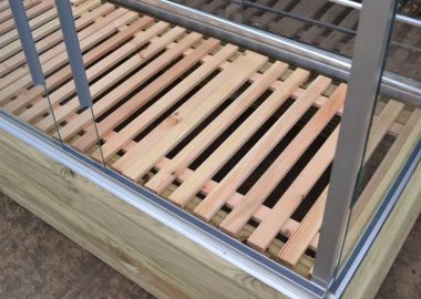 6ft Raised Base with slats for a 6ft Half Growhouse