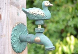 Duck ornamental garden tap