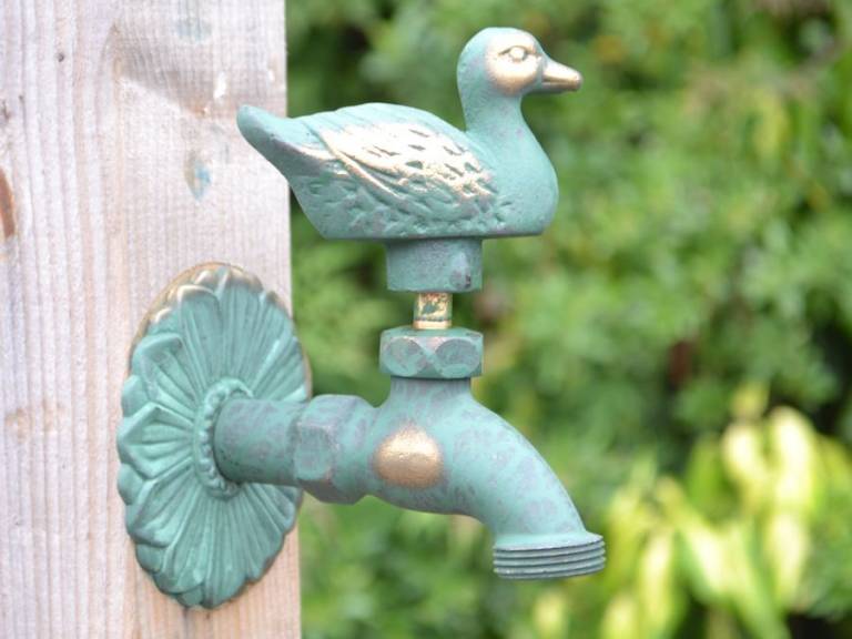 Duck ornamental garden tap (green) Access Garden Products