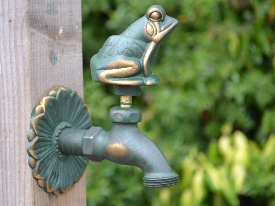 Frog ornamental garden tap