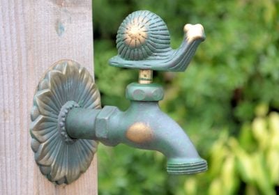 snail ornamental garden tap