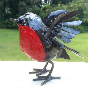Metal RSPB Wings Up Robin