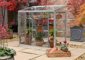 Freestanding 3'4" Harlow growhouse with automatic louvre vent