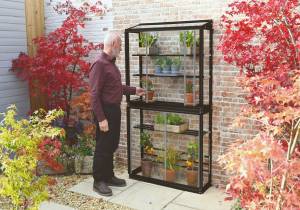 Westminster 3’ 4” small greenhouse in black