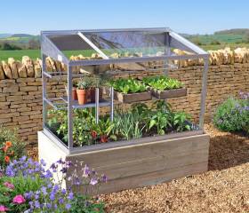 4ft Half Growhouse and Raised Bed
