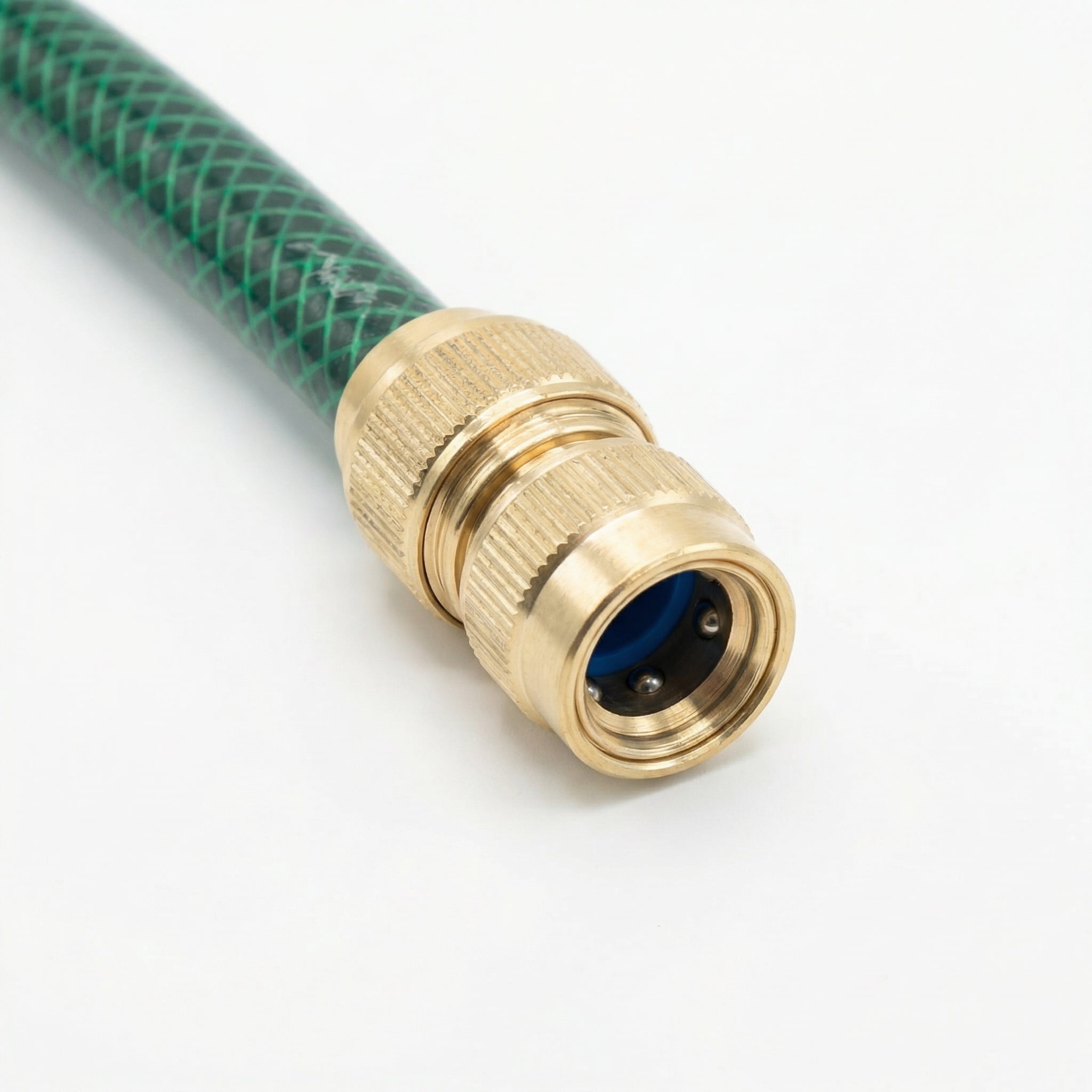 Brass snap connector with stainless steel ball bearings
