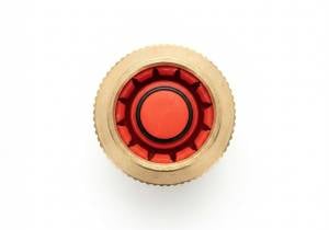 Brass snap connector with shut off