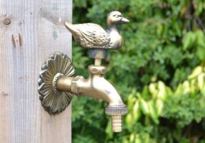 duck ornamental outdoor garden tap