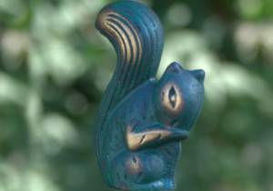 Squirrel ornamental garden tap (green)