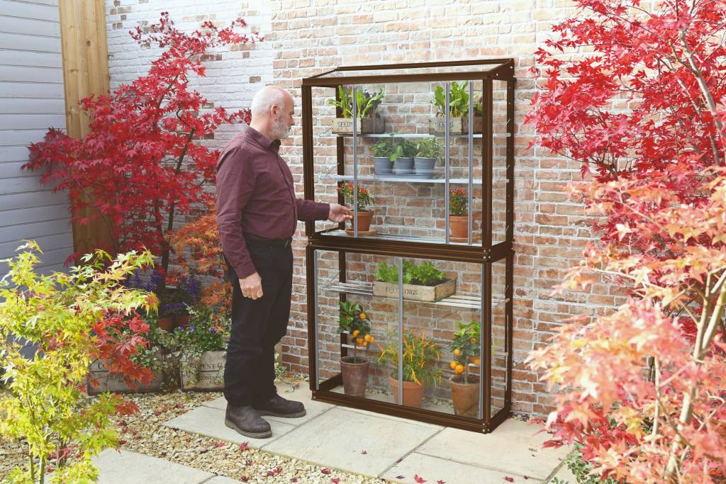 Westminster 3' 4" mini greenhouse Chestnut Brown
